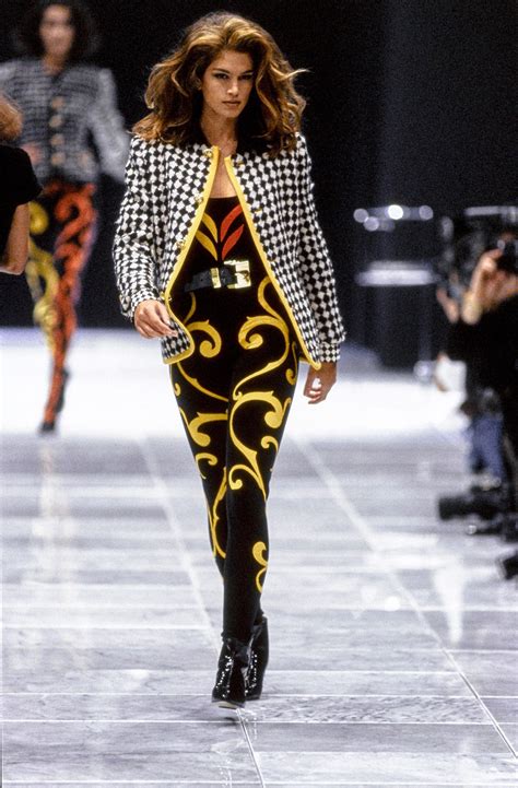 90s runway fashion versace|versace fall 1991 dresses.